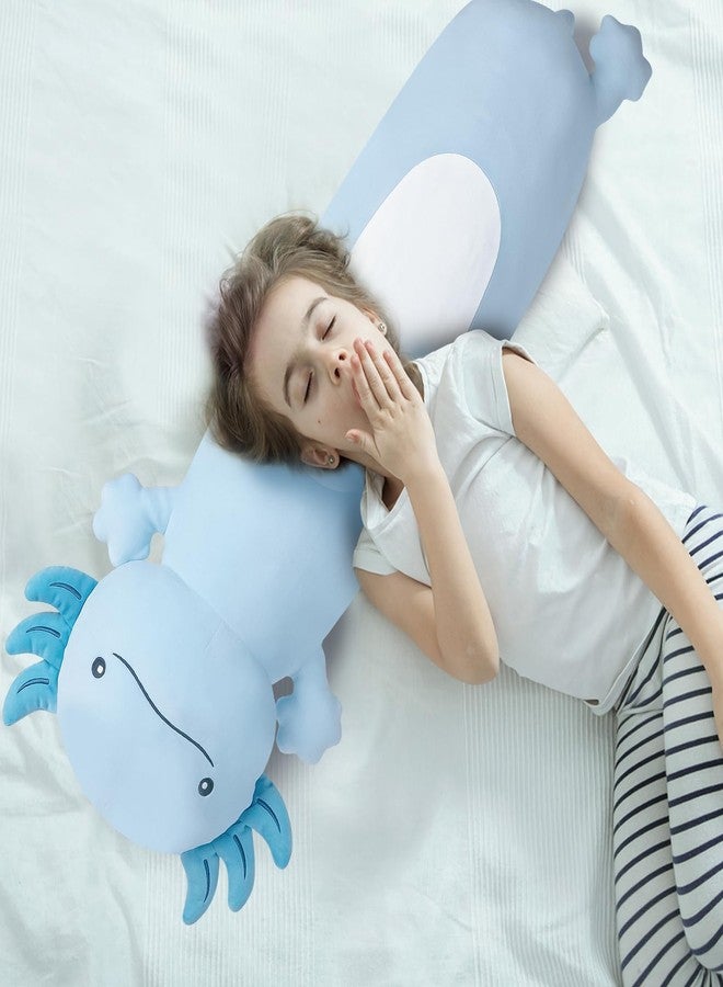Dalmao 36 inch Cute Giant Blue Axolotl Plush Soft Body Pillow, Large Axolotl Stuffed Animals Toy, Squishy Plushies Gifts for Kids Boys Girls Birthday, Valentine's - Image 5